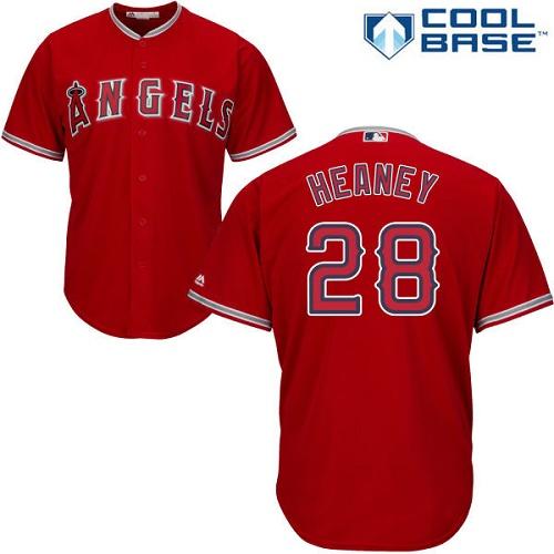 Angels #28 Andrew Heaney Red Cool Base Stitched Youth MLB Jersey